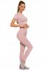Women's Seamless High Waisted Shaping Sports Leggings MORAJ PINK L/XL