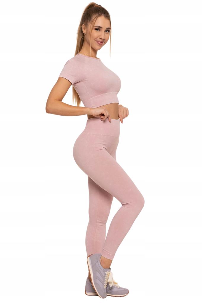 Women's Seamless High Waisted Shaping Sports Leggings MORAJ PINK L/XL