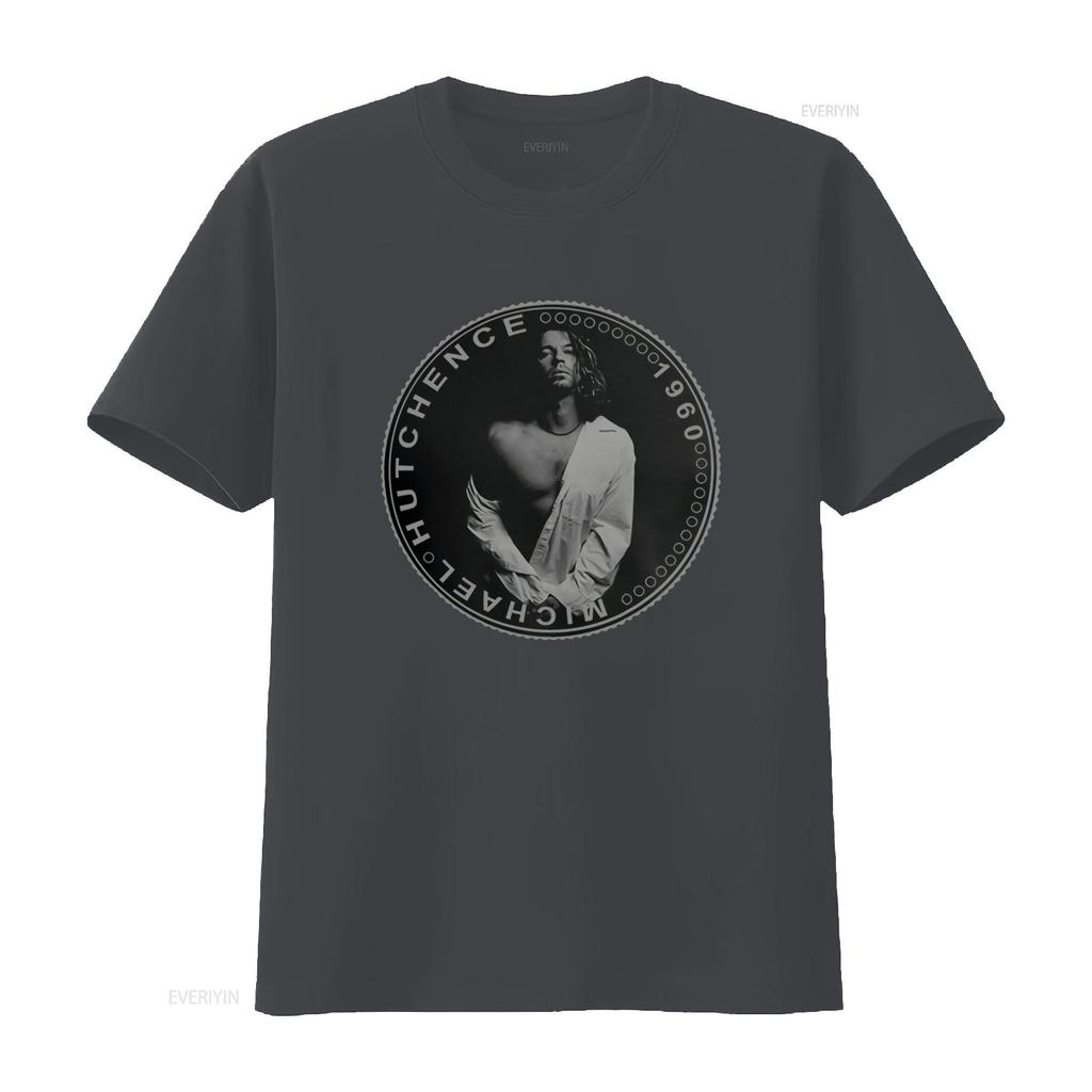 Michael Hutchence Z Inxs Cool Tričko S Potiskem Mincí Vintage Styl vintage Vyprané Měkké designové oblečení streetwear móda