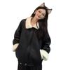 Jacke aus Shearling im koreanischen Stil für Damen - Winter 2024, Dick, Locker, Vielseitiges Oberteil mit Umlegekragen