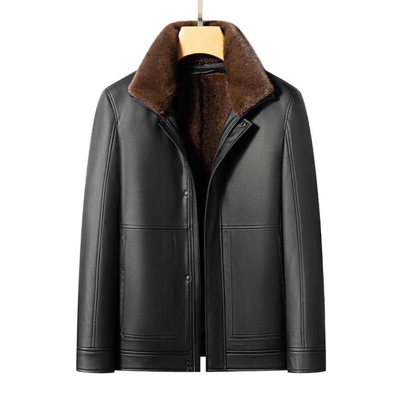 Herren Lederjacke mit Stehkragen aus Lammleder