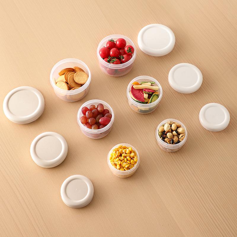Portable Round Plastic Fresh-Keeping Box With Lid - Refrigerator Food Storage Container Kitchen Organizer