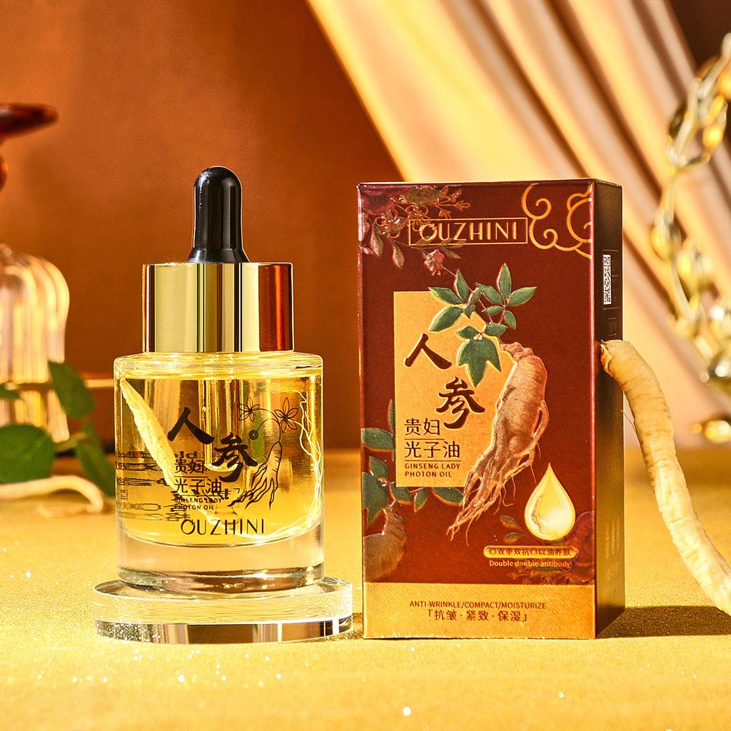 Ginseng Anti-Aging Straffendes Gesichtsöl 40ml Gesichtsbehandlungsserum mit feuchtigkeitsspendender Wirkung für alle Hauttypen