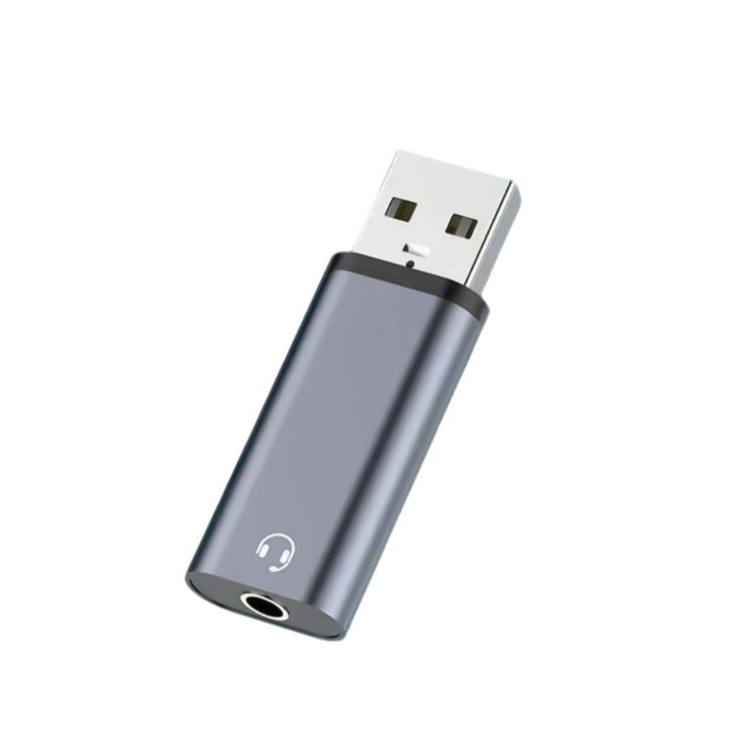 Placă de sunet stereo externă portabilă USB la cablu audio USB la adaptor audio de 3,5 mm USB la convertoare de 3,5 mm