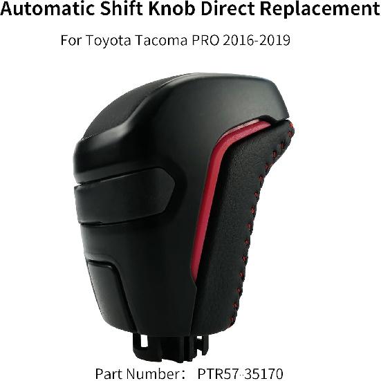 Automatic Shift Knob Handle Fit for Toyota Tacoma PRO 2016-2021 2.7L L4 3.5L V6, Automatic Car Gear Shifter Lever Adapter Replace PTR57-35170 - Black