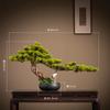 Simulation green plant  welcome pine bonsai lucky ornament light luxury living room entrance cabinet hotel zen soft decoration