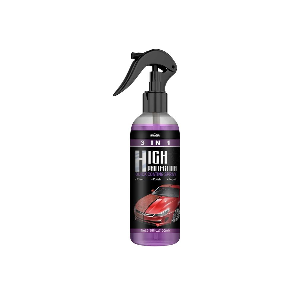 3 IN 1 Car Quick Ceramic Coating Spray 100ml High Protection Car Coating Wax Polishing Spray Auto Body Compound Scratch Repair