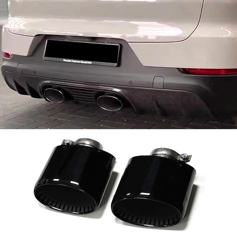 Porsche Cayenne GTS Black Quad Tailpipe Trim (11-24 Years)