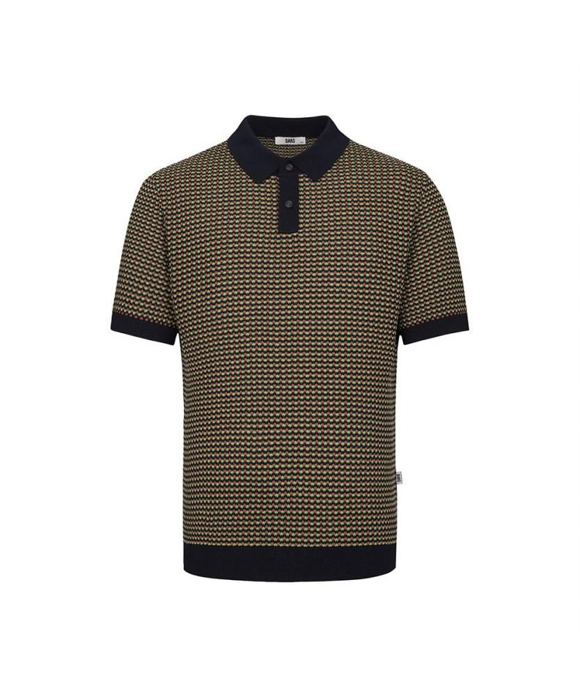 Dagseusyeocheu Paper Blend 3-Color Collared Knit Navy_Dls1Swts112N1