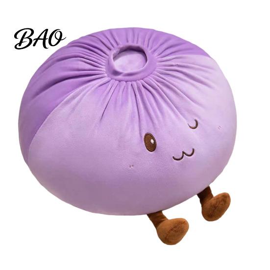 Plüsch-Knödelkissen Niedliches Wurfkissen, Weiches gefülltes Essensspielzeug für Kinder Erwachsene, Verspieltes Geschenk Dekorative Cartoon-Brötchenkissen Schlafzimmer Sofa Wohnzimmer