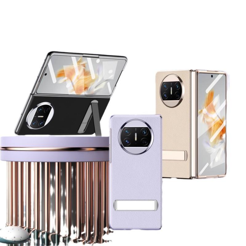 Mate X3 Case Full Coverage Leather PC Hybrid With Kickstand Shockproof Anti-Scratch Foldable Phone