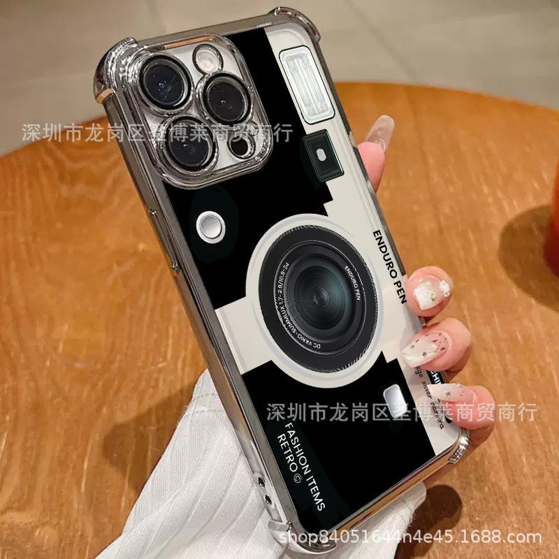 The new record is suitable for iPhone17 mobile phone case, four corners anti-drop airbag 16promax lens film 15 protective case.
