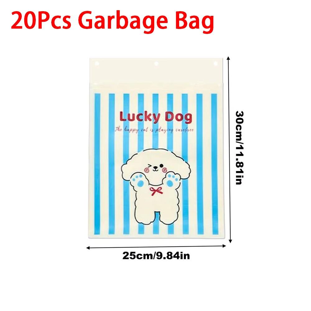 20 Pièces Sac à Ordures Portable Suspendable pour Voiture avec Support Sacs à Ordures Épais pour Siège Arrière de Voiture Sac de Rangement pour Voiture Dessin Animé