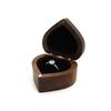 Wedding Heart Rings Holder Anti-collision Rings Bearer Box Simple Walnut Wood Rings Box  Propose