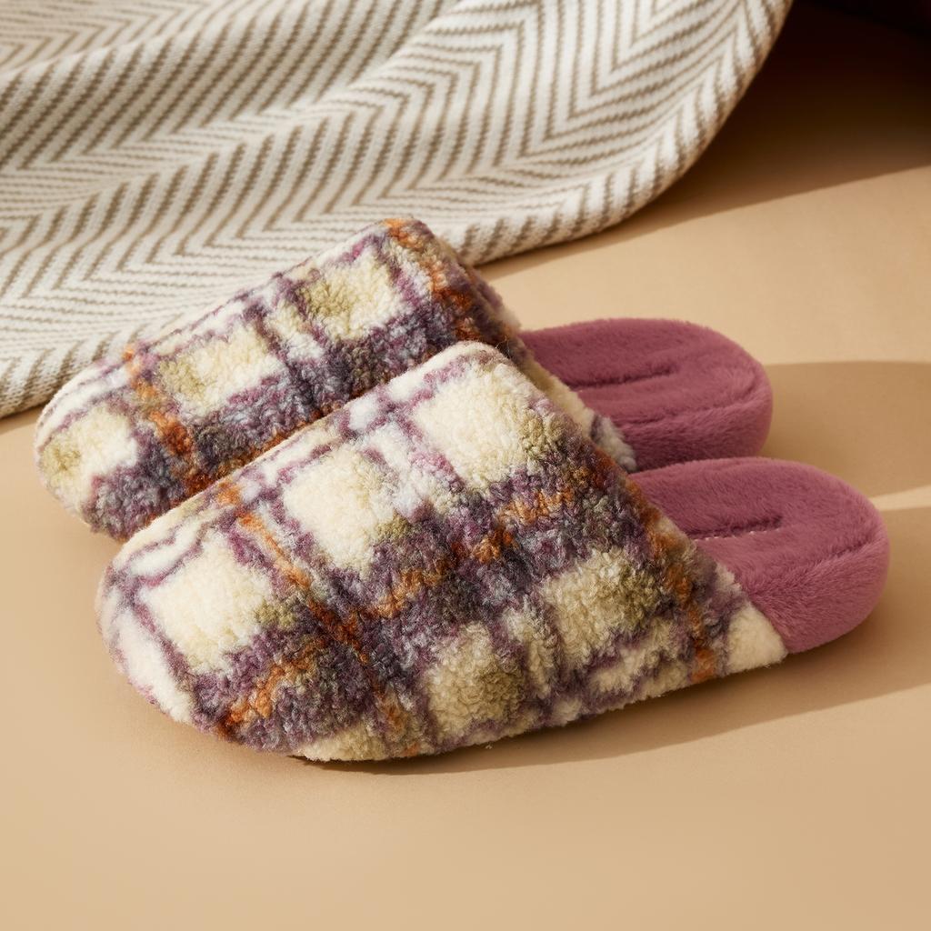 Winter Women Home Slippers Plush Warm Thick Bottom Slides Breathable Soft Non-slip Slippers Indoor Outdoor Men Casual Slippers