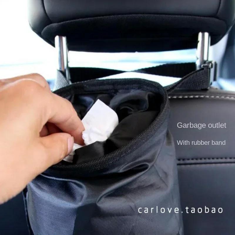 Car Seat Back Trash Holder Hanging Sandbag Garbage Storage Trash Container Car Trash Containers Cleaning Tools