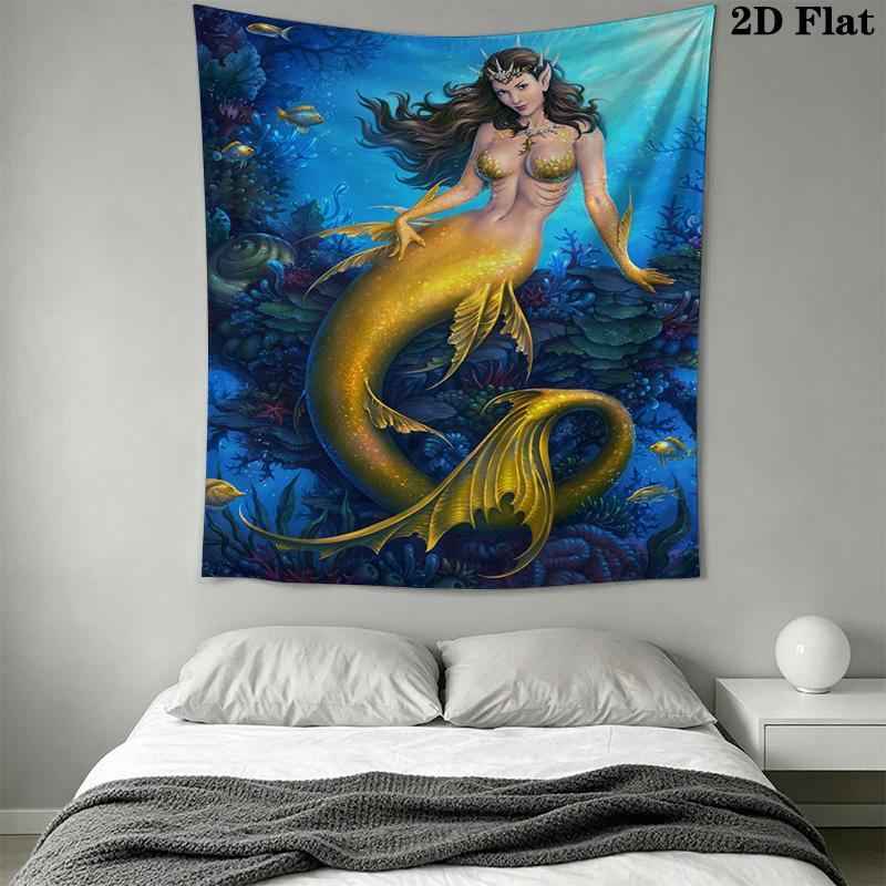 Underwater Serenity Dreamy Portrait Tapestry Fashion Print Wallmounted Christmas Gift Background Cloth Atmospheric Background Cloth