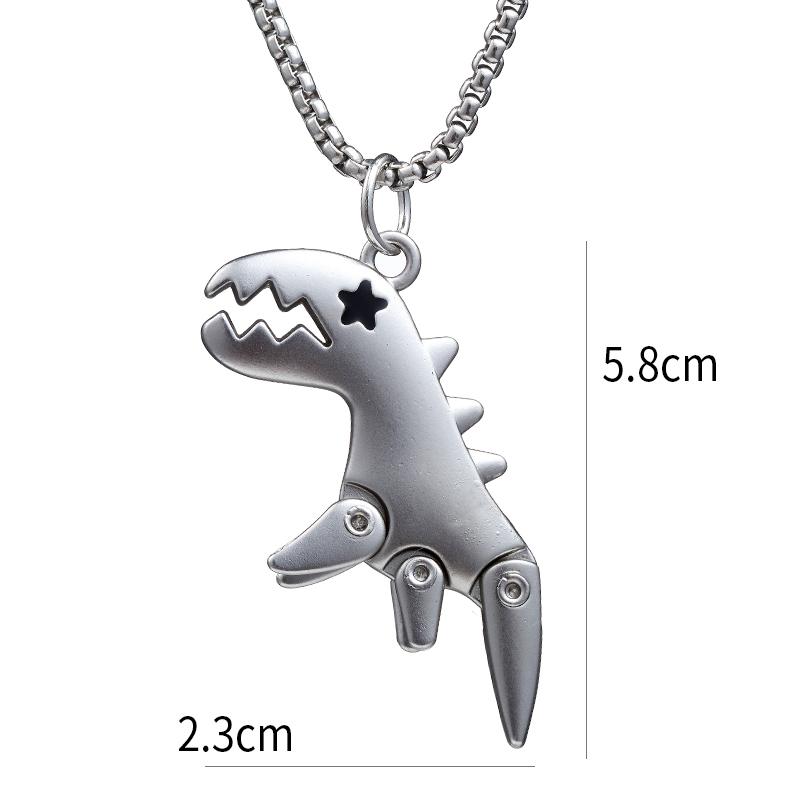 Jesus Cross Necklace Robot Dinosaur Pendant Fashion Charm Whale Screw Man Motorcycle Bear Sweater Chain Jewelry For Men Gifts