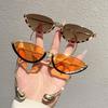 New European and American retro fashion cat eye sunglasses anti-hook small frame frame women's high-end sunglasses