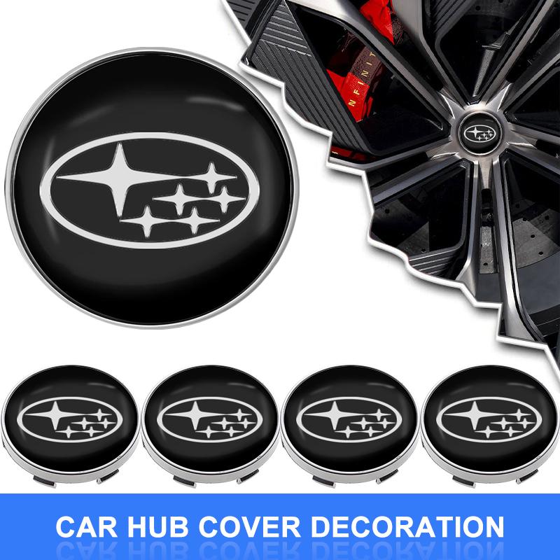 4Pcs Car Wheel Center Hub Cap Logo Stickers Rim Cover for SUBARU WRX STI Forester Impreza Legacy Outback Ascent Car Accessories Y16