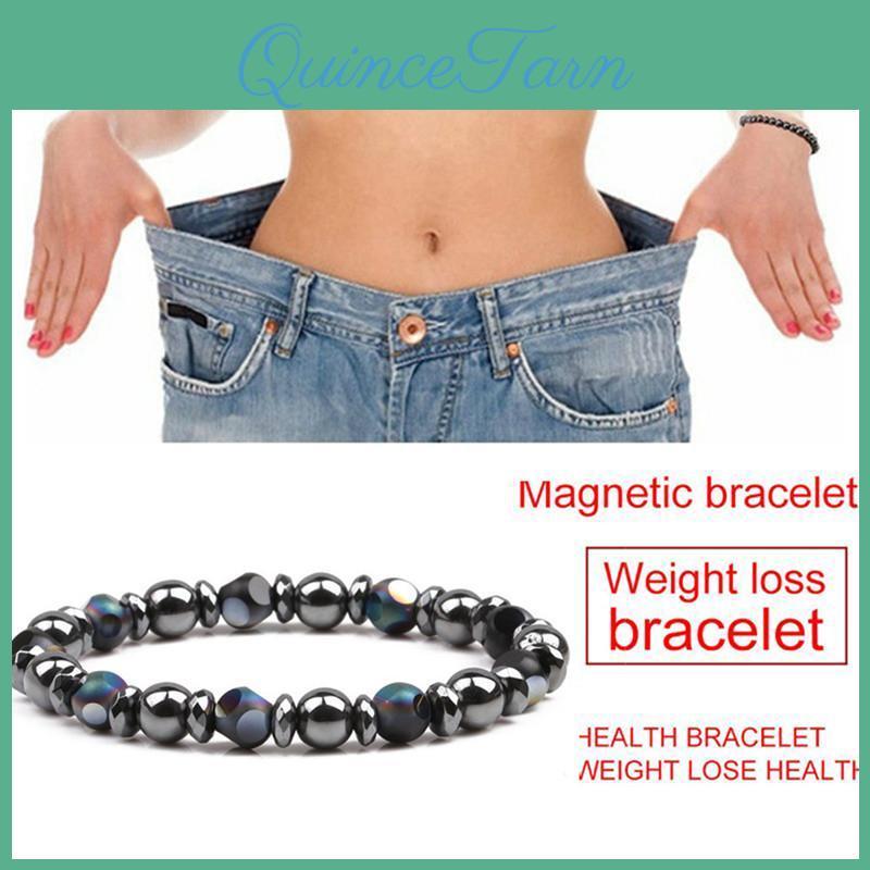 Chakra Stone Hematite Bead Stretch Bracelet Healing Magnetic Therapy Weight Loss