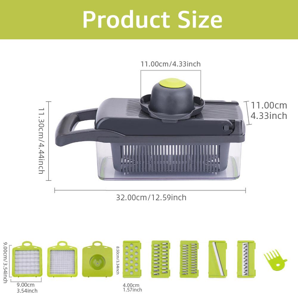 8 In 1 Multi-Functional Vegetable Cutter Household Potato Slicer Kitchen Radish Grater Slicer Kitchen Home Fruit Vegetable Tool