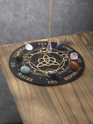 Wood Crystal Stone Holder Divination Ornament Healing Stone Display Stand Tarot Card Holder Witchy Home Decoration Accessories