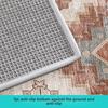 Bohemian Geometric Rug - Non-Slip Absorbent Floor Mat for Entryway Kitchen Hallway, Vintage Doormat with Anti-Skid Backing