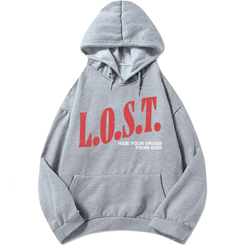 Mgk Lost Americana Hoodies Mode Herbst Fleece Kapuzenpullover Freizeit Langarm Herren Pullover Grafische Druckoberteile