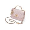 Charles & Keith Gift Box Style With Wing Chain Bag Quilted Small Square Bag Women Handbags Cotton-Candy-Pink CK17-50701608-A