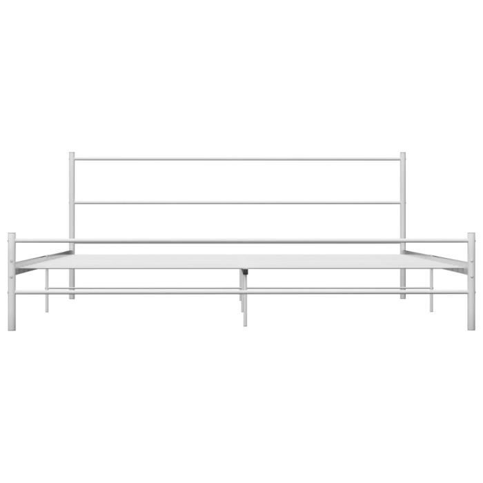 VidaXL Cadre de lit Blanc Métal 180 x 200 cm