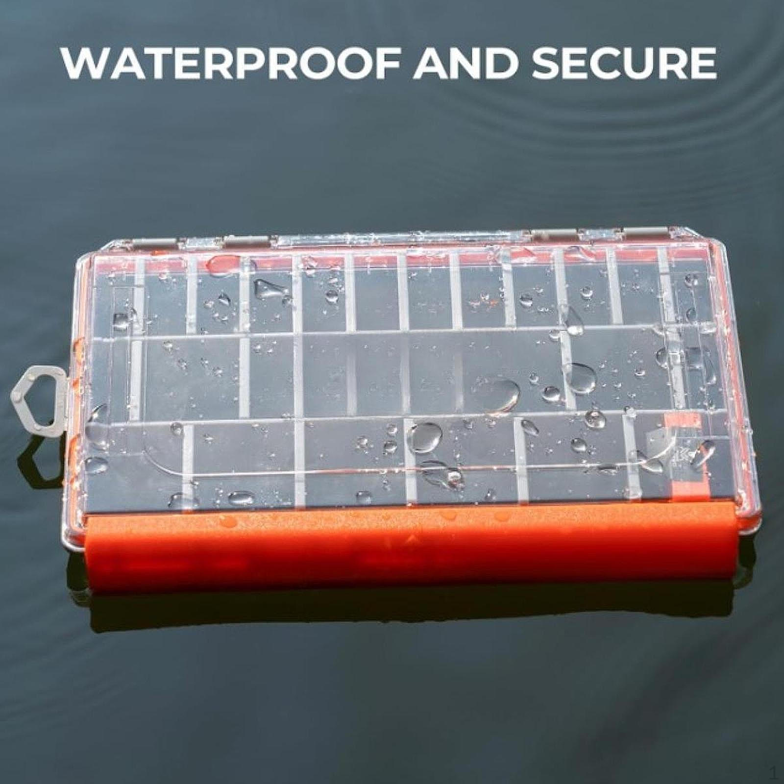 

Storage Box with Adjustable Compartments for Lures And Hooks оранжевый