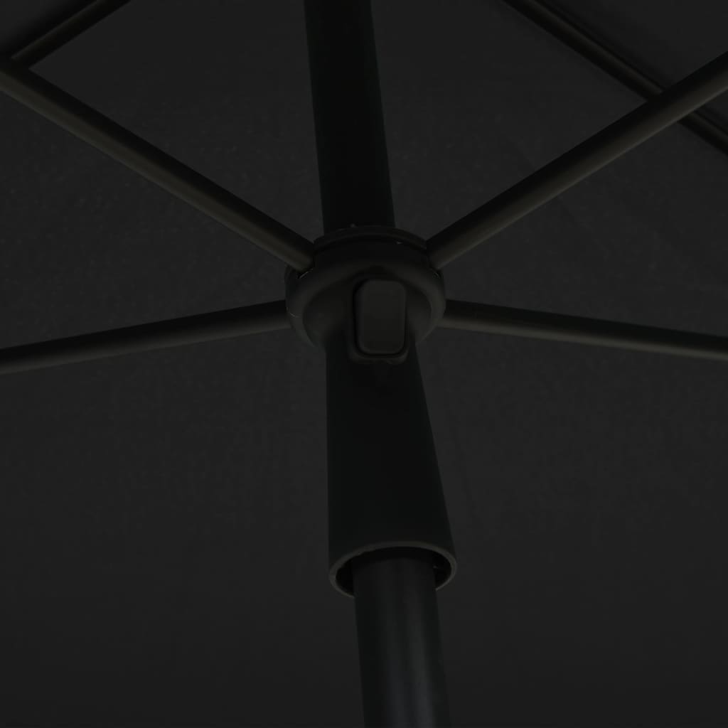vidaXL Sonnenschirm mit Mast 210x140 cm Anthrazit