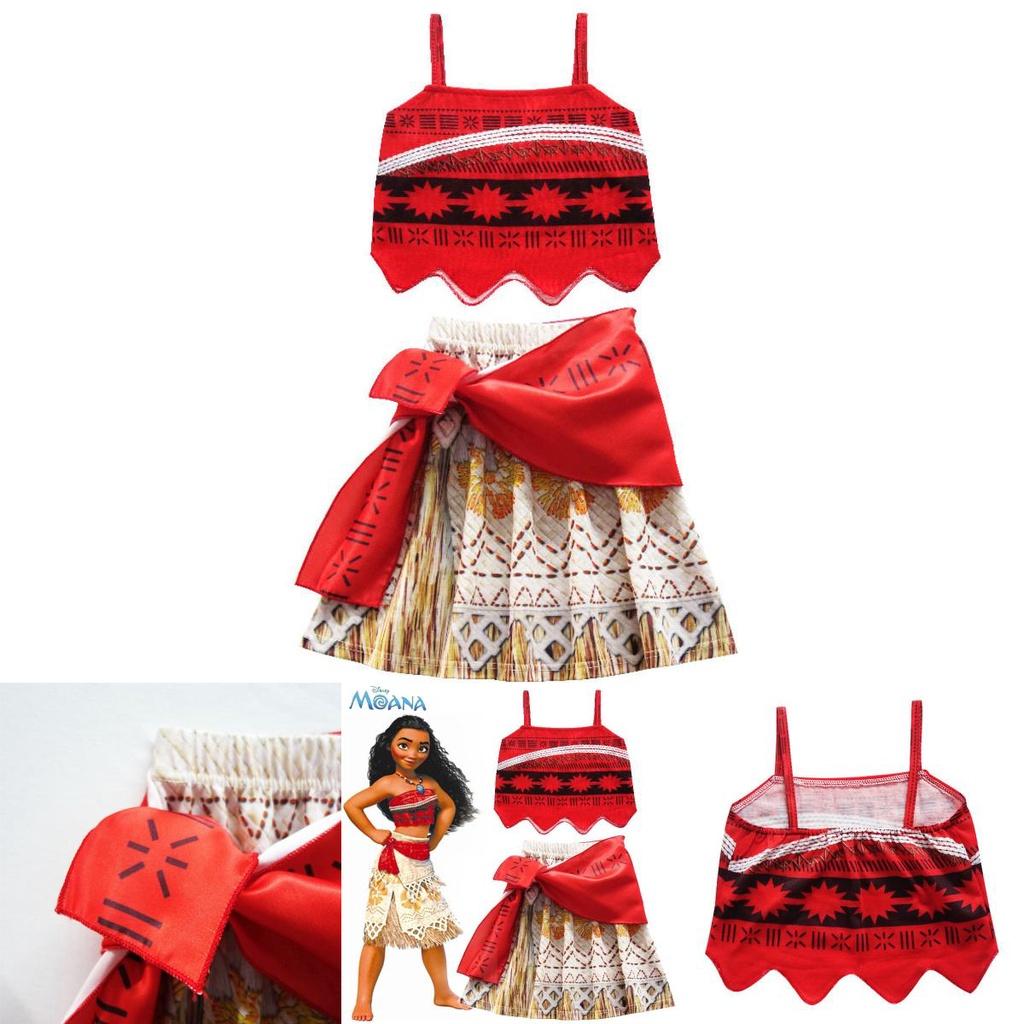 Kids Moana Princess Dress For Halloween Xmas Party Gift
