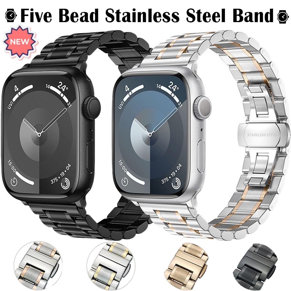 Stainless Steel Strap For Apple Watch Band 45mm Ultra 2 49mm 41mm 40mm 44mm Metal WatchBand For Iwatch Series 9 8 7 6 5 Bracelet