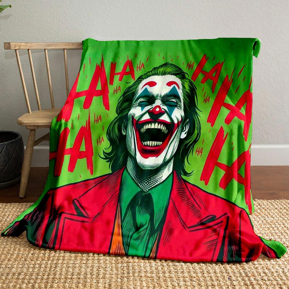 

Joker Laughing Print Blanket bedroom Blanket for Livingroom Couch lunch break Soft Cozy throw for Friend s festival Gift 80cm x 120cm