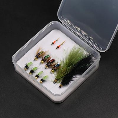 12 teile/schachtel Scud Bug Wurm Nymphen Fliegen Woolly Bugger Fly Haken Forelle Angeln Karpfen Fliegen Köder Köder