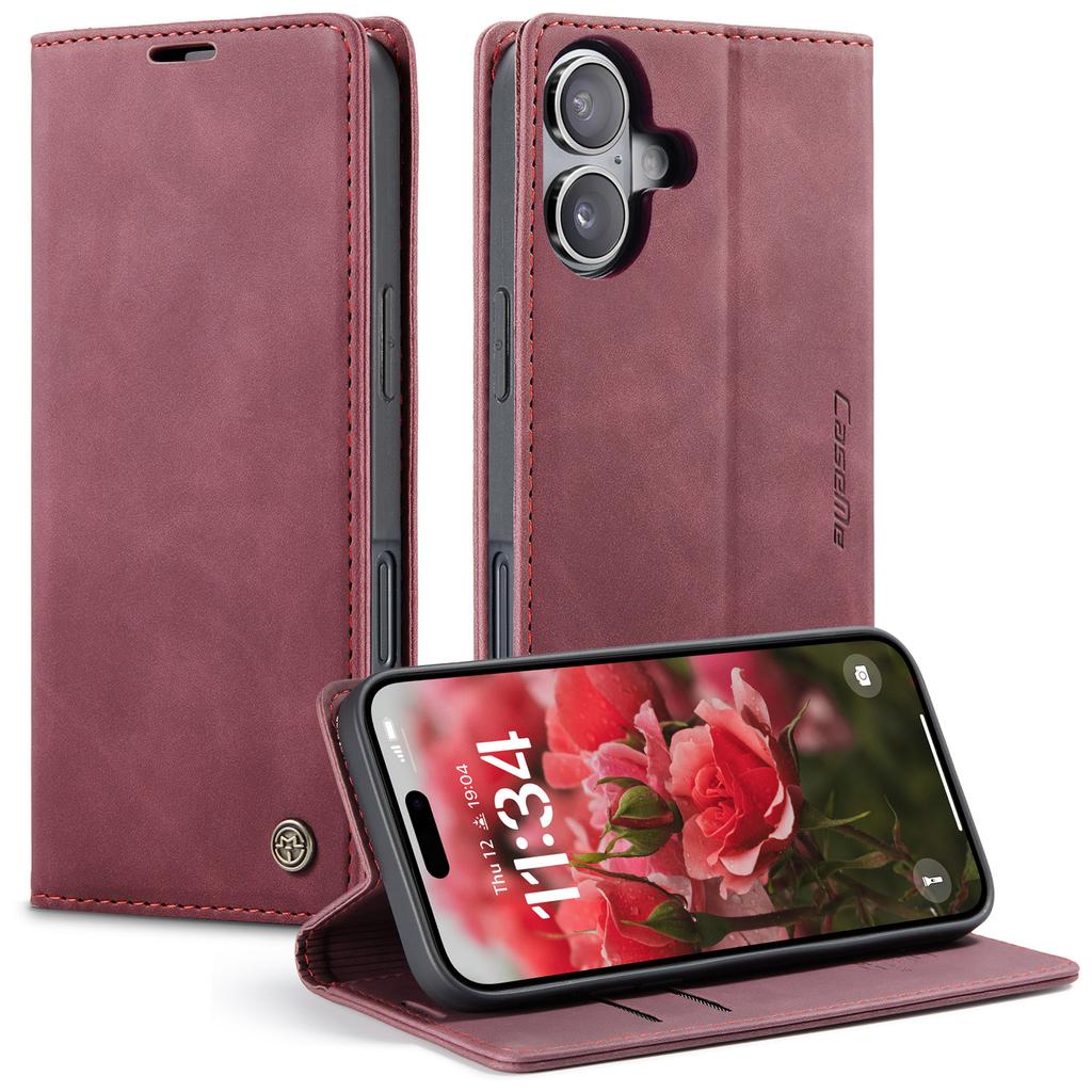 For iPhone 17 Wallet Case CASEME 013 Series PU Leather Phone Cover Stand