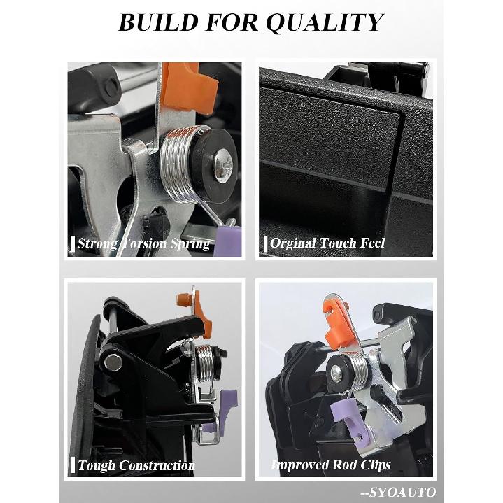 SYOAUTO Tailgate Handle For 2007-2013 Toyota Tundra Liftgate Latch Handle With Keyhole Replaces# 69090-0C040, 690900C040, 81213