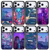 Neon Village Bathhouse Night Mobile Phone Case for IPhone 17 AIR 16pro Max 15 14 13 12 11 Bumper Cover