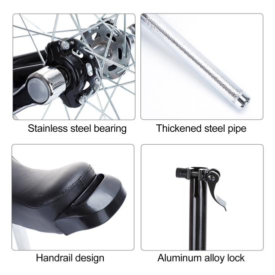 1 Set Unicycle with 16/18/20/24 Inches Wheel Steel Rim Height Adjustable One Wheel Bike Adults Beginner Exercise Balance