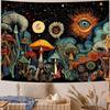 Mushroom Forest Fantasy Tapestry, Hippie Psychedelic Wall Hanging Bohemian Home Decor For Bedroom, Living Room And Dorm