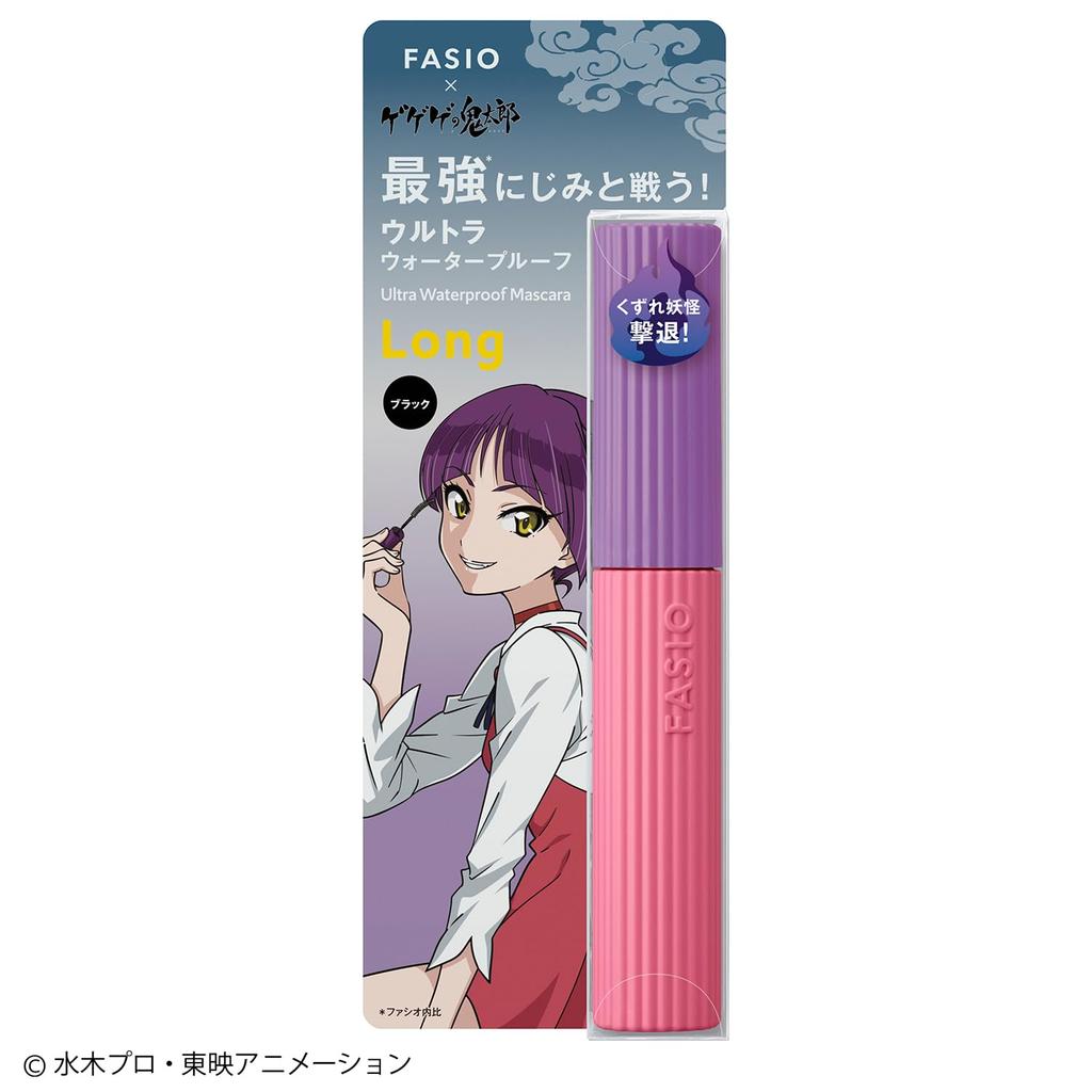 FASIO Ultra WP Mascara 01 Black Gegege no Kitaro Nekomusume Limited Edition Ultra (Long) 6g, Design, Waterproof, Smudge-Resistant