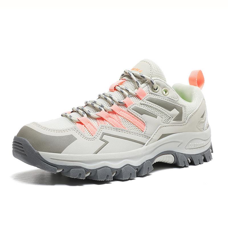 Large size couple hiking shoes mesh breathable camping off-road hiking shoes soft sole professional outdoor sports shoes