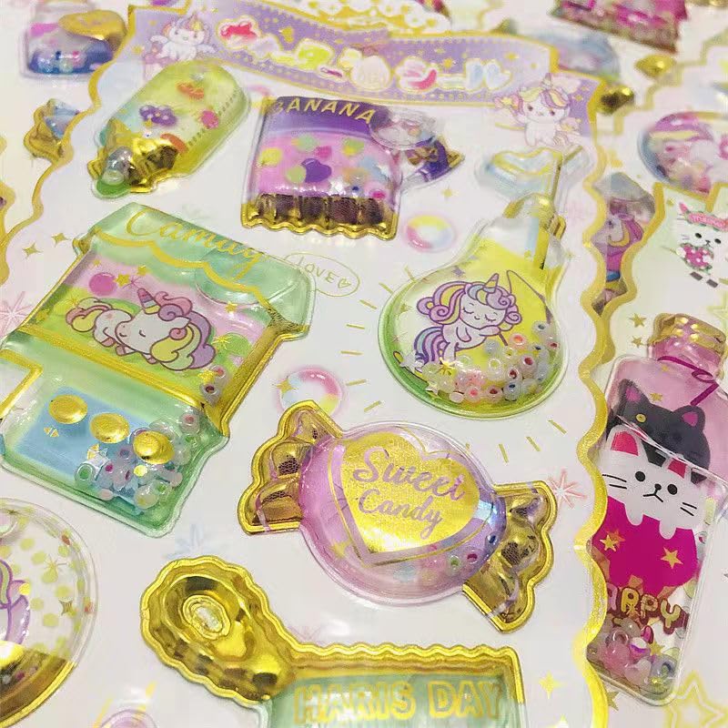 Rich Peach 3D Puffy Sticker Set 3-Piece Smartphone DIY Craft Decorative