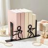 1Pair Stick Figure Book Holder Human Shape Book Stopper  School Office Supplies