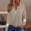 Women's T Shirt Tee Button Floral Print Long Sleeve Daily Weekend Fashion Basic V-Neck Regular Top