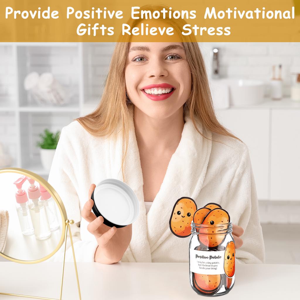 120 Positive Emotional Support Gift Inspirational Affirmation Cards With Glass Jar For Women Thank You Appreciation Mental Healt