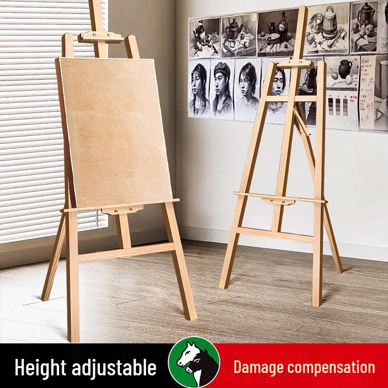 Cavalletto in Legno del Mali: Ideale per Studenti d'Arte, Pittura a Olio, Schizzi, Disegni 4K, con Cassetto e Supporto Espositore.