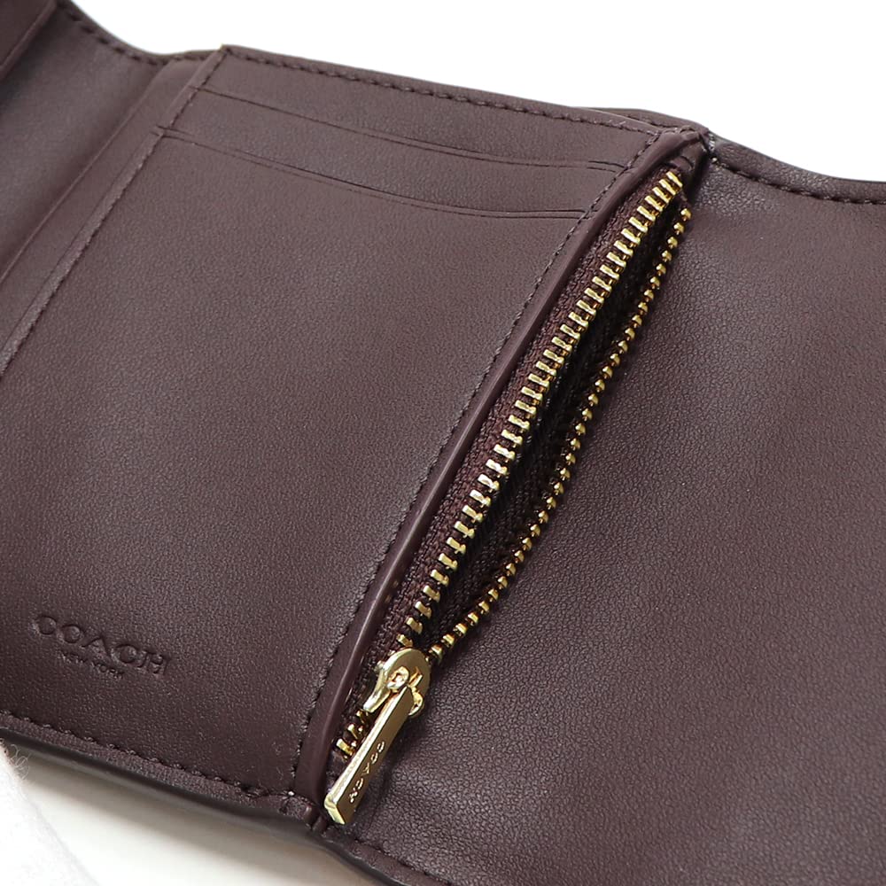 Coach Khaki and CF369 IMS4L Women's Tri-fold Wallet, Terracotta, [Used]